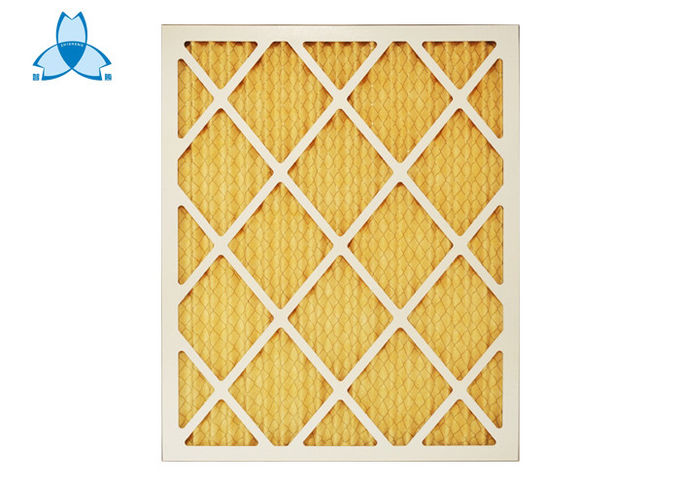 Del papel filtro de aire amarillo pre para el medio - filtros de la eficacia o filtros de Hepa 0