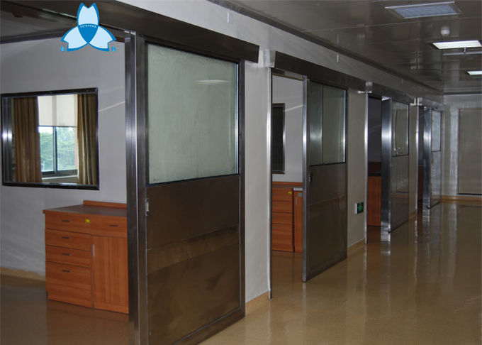 Anti - las puertas automáticas del hospital de la radiación con el desplazamiento de la sola hoja, fácil limpian y Antibiosis 2