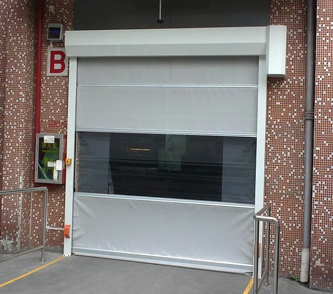 Puerta de alta velocidad antiestática auto del obturador del PVC/puerta de la voluta de la velocidad rápida para el taller de la fábrica 3